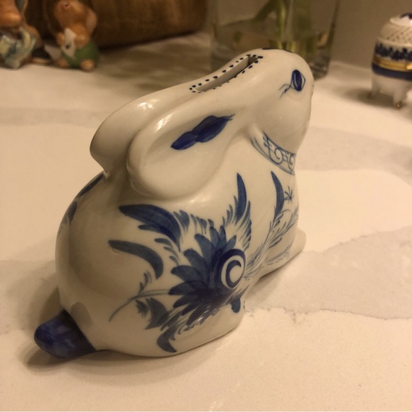 Handcrafted Bunny Bank by Shafford. - Picture 3 of 4